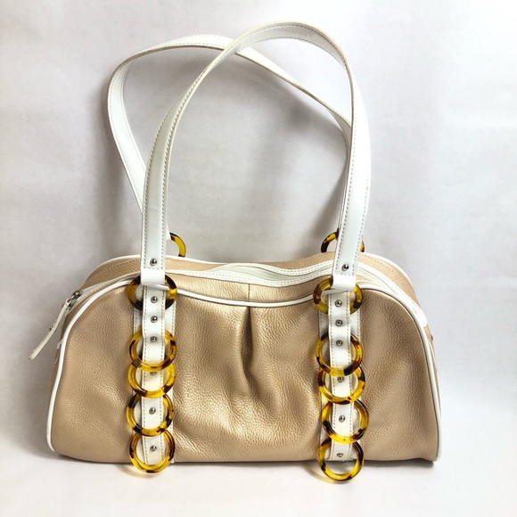 Maxx NewYork Signature Metallic Gold Shoulder Bag - Picture 2 of 12